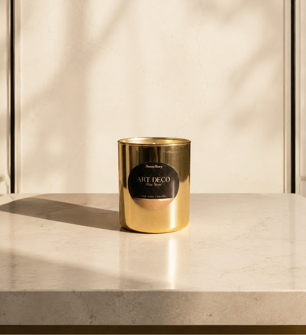 After Dark | Art Deco Luxury Candle – Leather & Oud